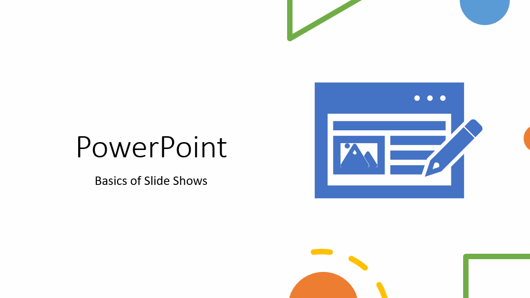 Muotoiltu Powerpoint Basics of Slide Shows dia